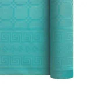 Rouleau Nappe Damassé 6M Turquoise