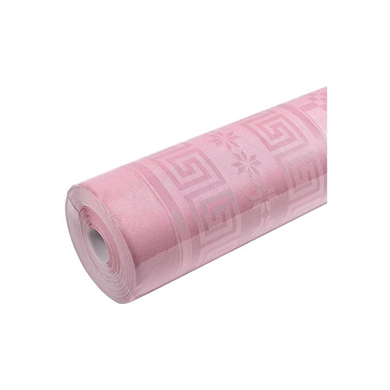 Rouleau Nappe Damassé 6M Rose Pale