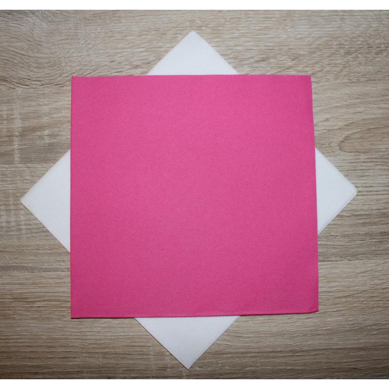 50 Serviettes Intissées FUCHSIA (taille 40x40cm) 