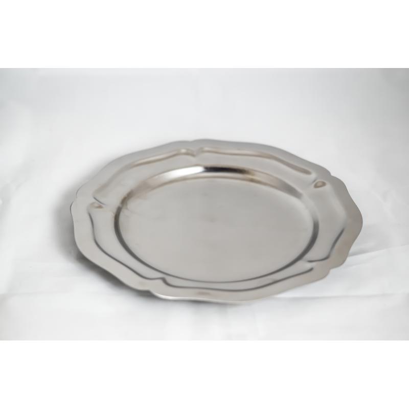 Plat Rond Diamètre 33cm Inox 