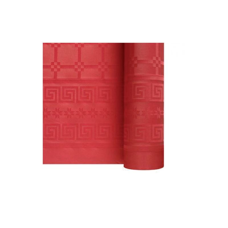 Rouleau Nappe Damassé 25M Rouge