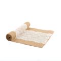 CHEMIN DE TABLE JUTE CENTRE EN DENTELLE 28CMX3M