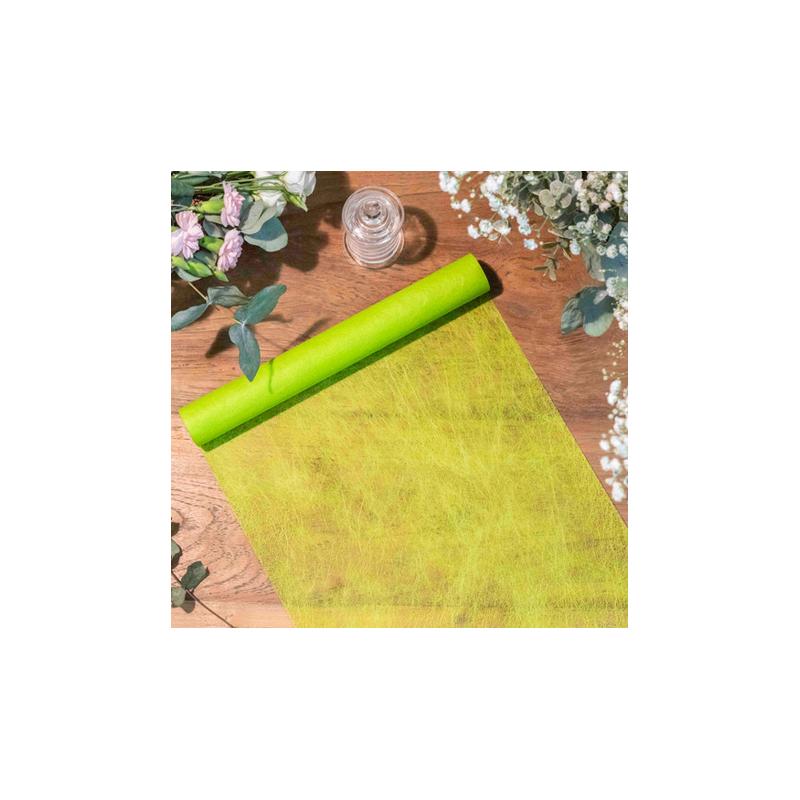 Chemin de table Intissé Luxe Anis 30CMX5M