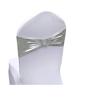 Noeud/Bandeau Brillant Argent pour housse de chaise