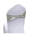 Noeud/Bandeau Brillant Argent pour housse de chaise