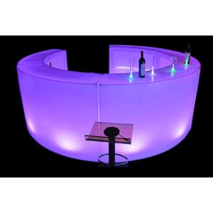 Bar lumineux transparent à LED 120cm arrondi (1 bloc)