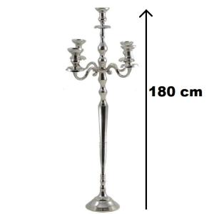 Chandelier 5 branches Argent 180cm GEANT