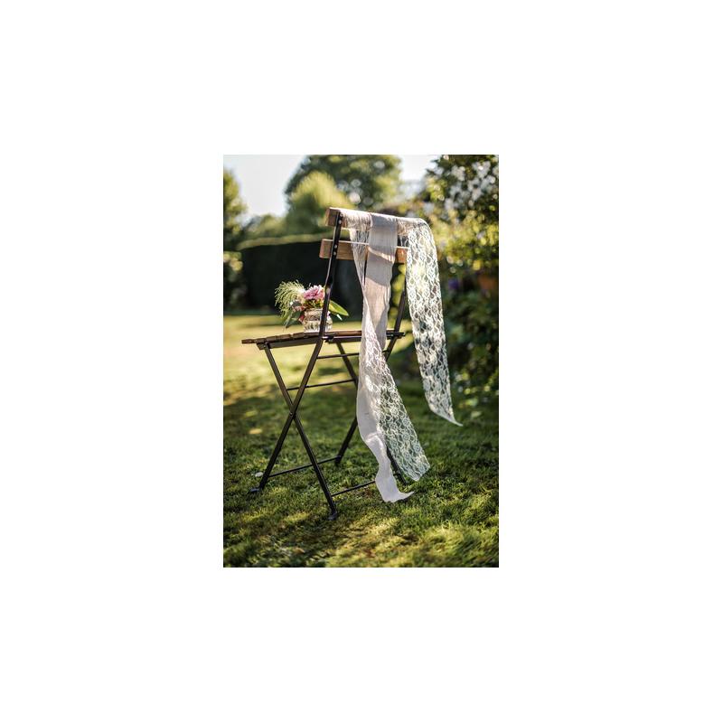 CHEMIN TABLE DENTELLE RETRO BLANC 30CMX5M