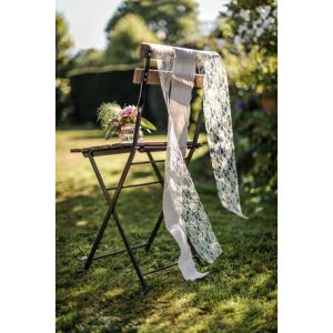 CHEMIN TABLE DENTELLE RETRO BLANC 30CMX5M