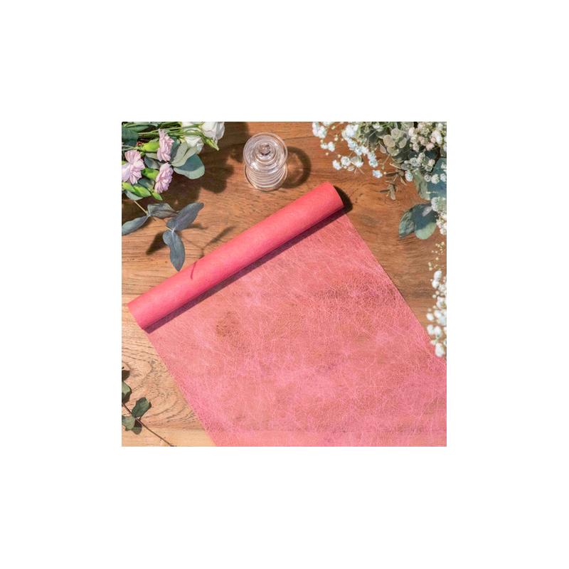 Chemin de table Intissé Luxe Corail 30CMX5M