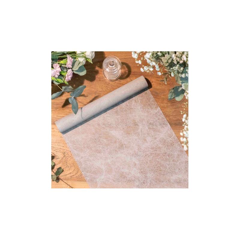 Chemin de table Intissé Luxe Gris 30CMX5M