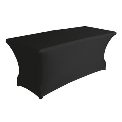 Housse de Table Noire 182x76cm H74 cm en Lycra