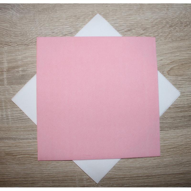 50 Serviettes Intissées ROSE PALE (taille 40x40cm) 