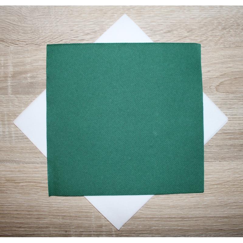 50 Serviettes Intissées VERT Sapin (taille 40x40cm) 
