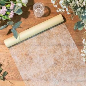 Chemin de table Intissé Luxe Ivoire 30CMX5M