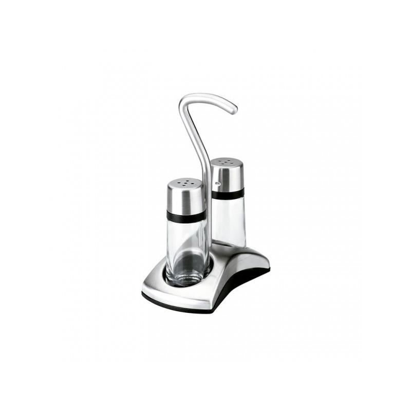 Set Sel & Poivre avec socle - Salière Et Poivrière Verre/Inox