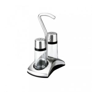 Set Sel & Poivre avec socle - Salière Et Poivrière Verre/Inox