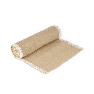 CHEMIN DE TABLE JUTE ET DENTELLE 36CM X5M