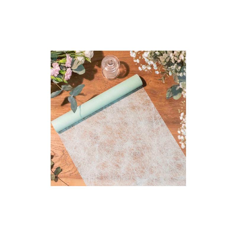 Chemin de table Intissé Luxe Menthe 30CMX5M