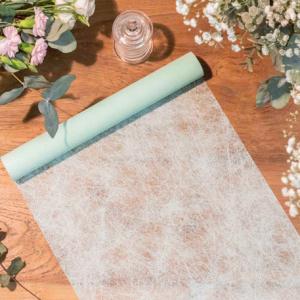 Chemin de table Intissé Luxe Menthe 30CMX5M