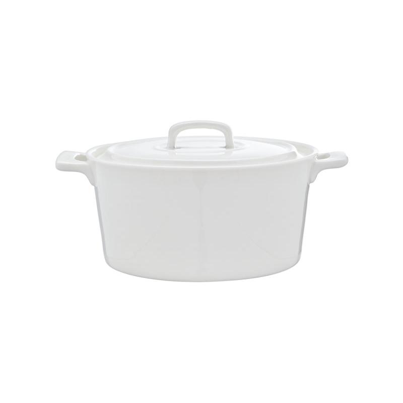 Mini cocotte Porcelaine Blanche avec Couvercle Ø10cm X H 6cm