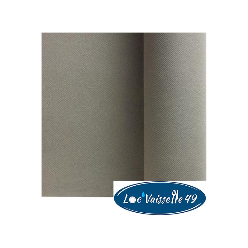 Rouleau Nappe Intissé 10M Taupe "Papier doux et épais"