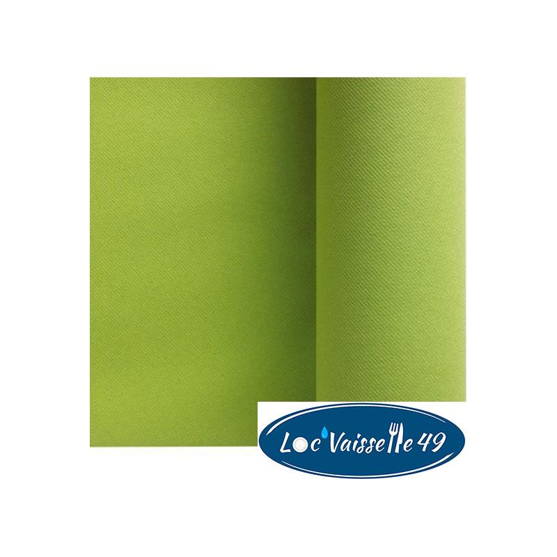 Rouleau Nappe Intissé 10M Vert Kiwi "Papier doux et épais"