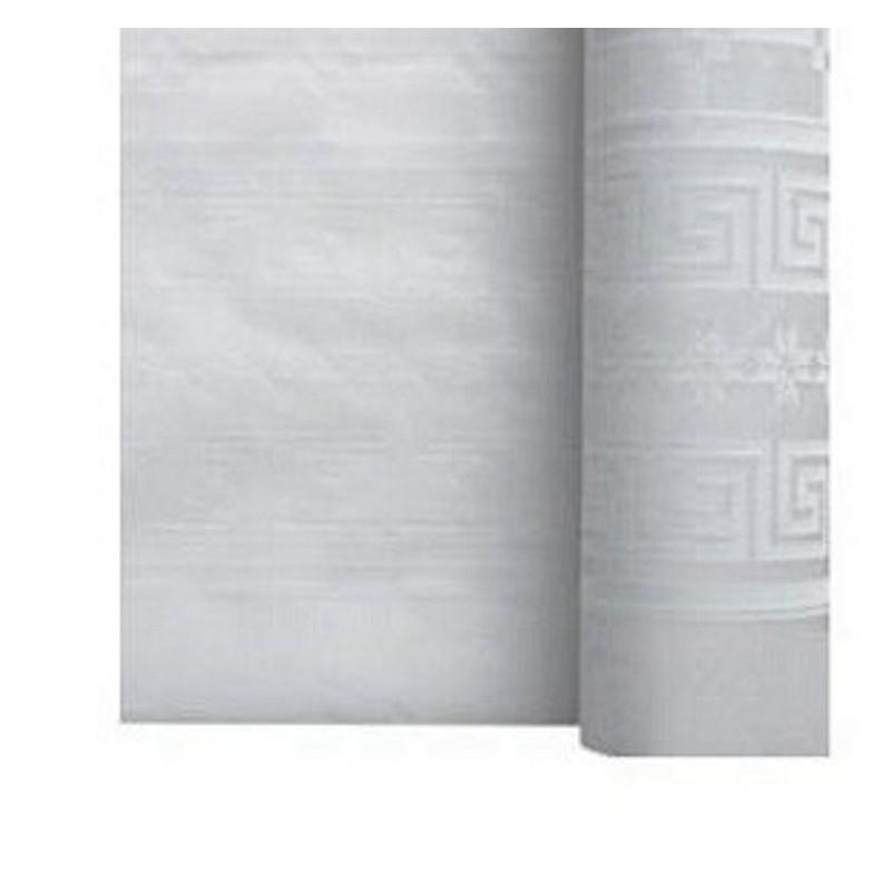 Rouleau Nappe Damassé 25M Blanc