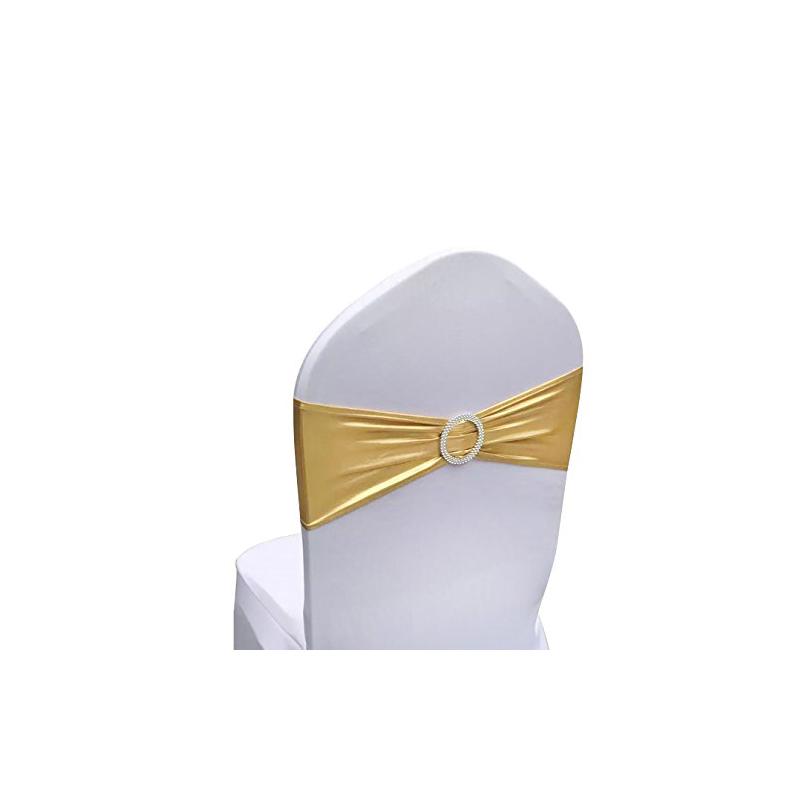 Noeud/Bandeau Or Brillant pour housse de chaise
