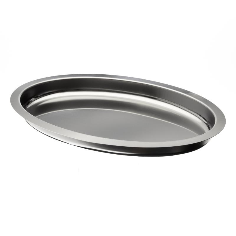 Plat à gratin ovale en inox 18% 380 mm