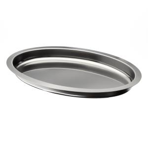 Plat à gratin ovale en inox 18% 380 mm