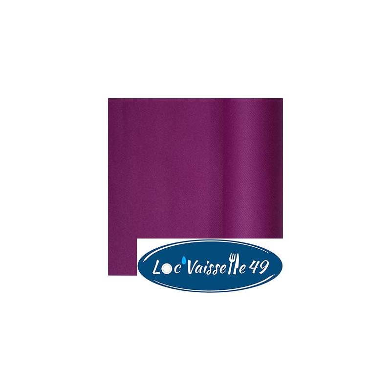 Rouleau Nappe Intissé 10M Prune "Papier doux et épais"