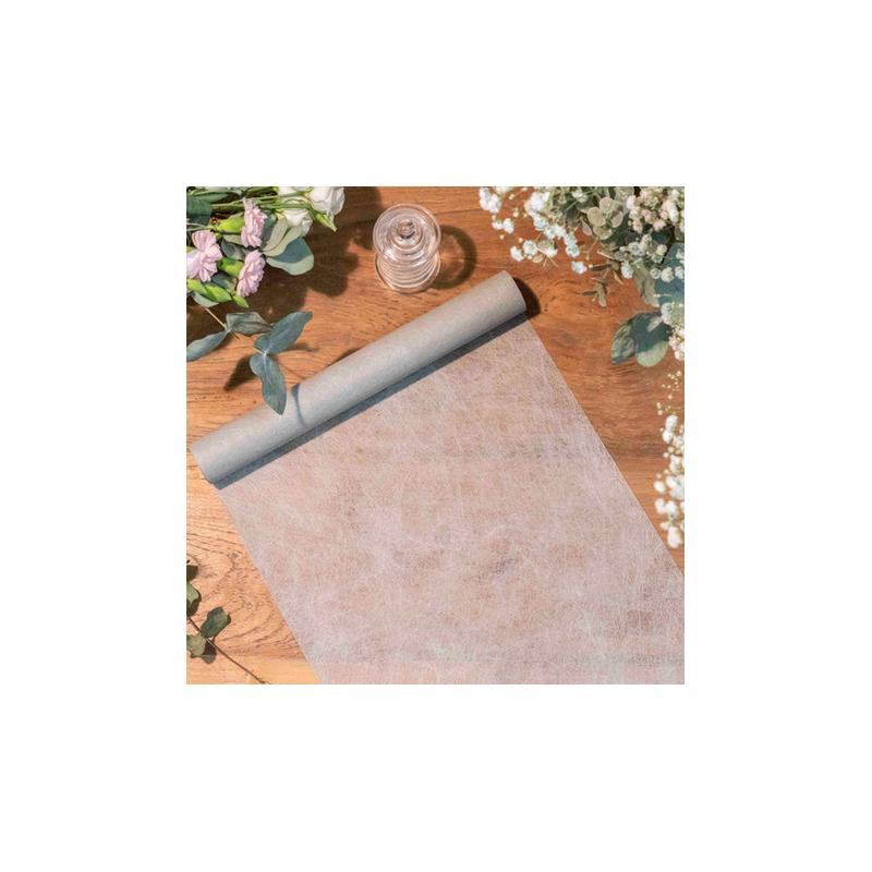 Chemin de table Intissé Luxe Taupe 30CMX5M