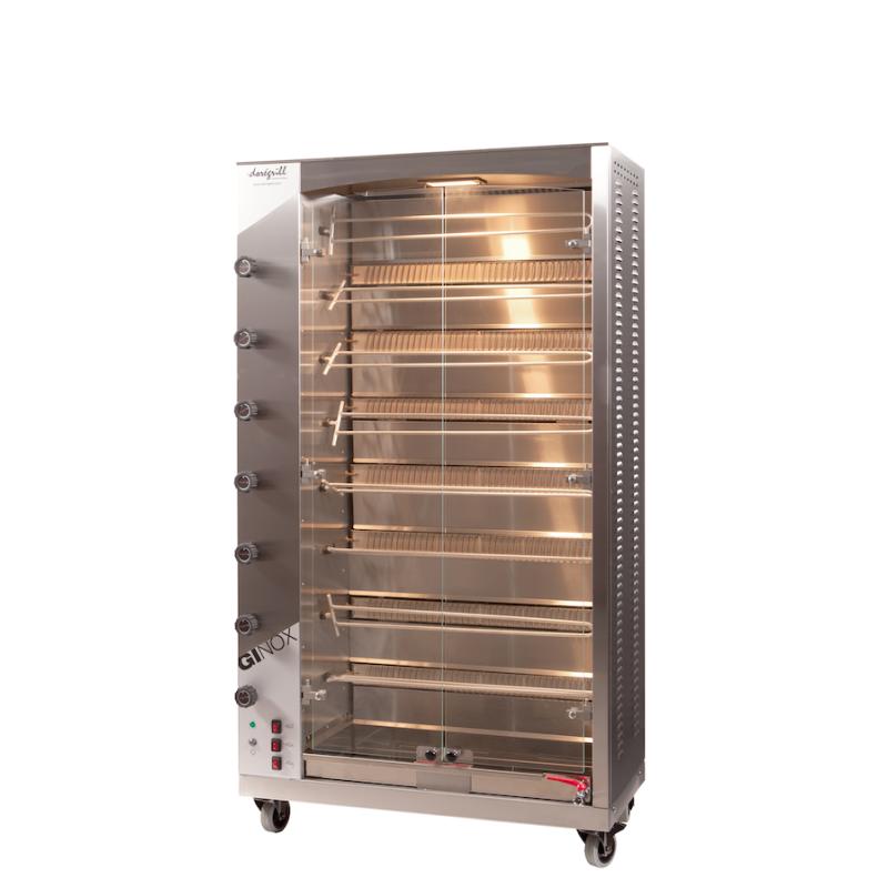 Rotissoire à gaz 8 broches pour 40 poulets