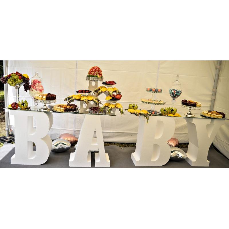 Lettre Géante " BABY " (plaque en verre non fournie)