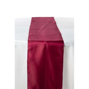Chemin de table bordeaux satin
