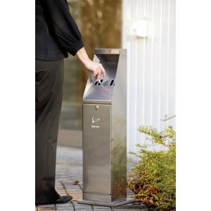 Cendrier sur colonne, argent