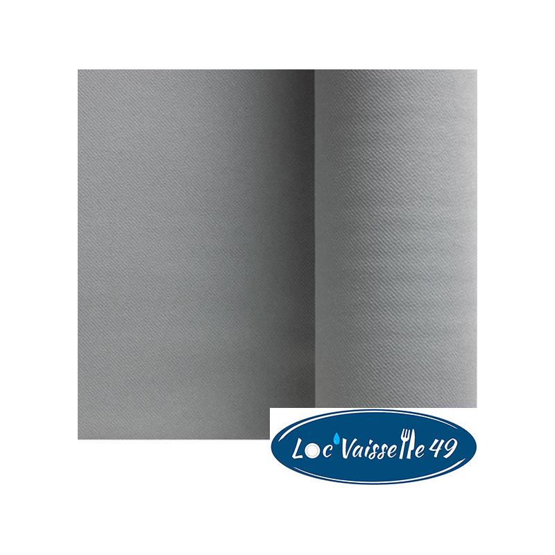 Rouleau Nappe Intissé 25M Gris/Béton "Papier doux et épais"