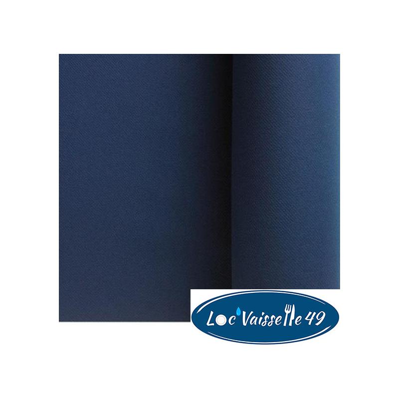 Rouleau Nappe Intissé 25M Bleu Marine "Papier doux et épais"