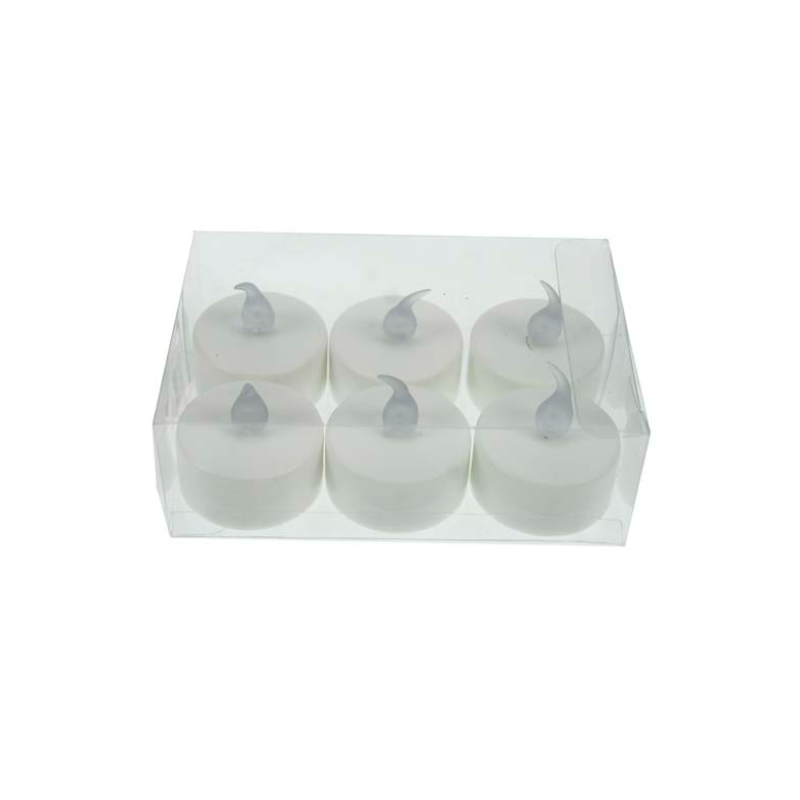 Bougie Veilleuse x6 LED Blanc Chaud 6 Pile CR2032 incluses