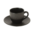 Paire Tasse/Sous Tasse Vesuvio Black 12cl