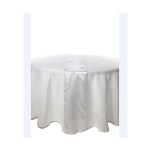 Chemin de table blanc satin