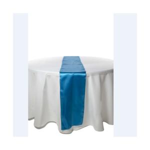Chemin de table Bleu Turquoise satin