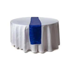 Chemin de table Bleu Marine satin