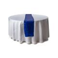 Chemin de table Bleu Marine satin