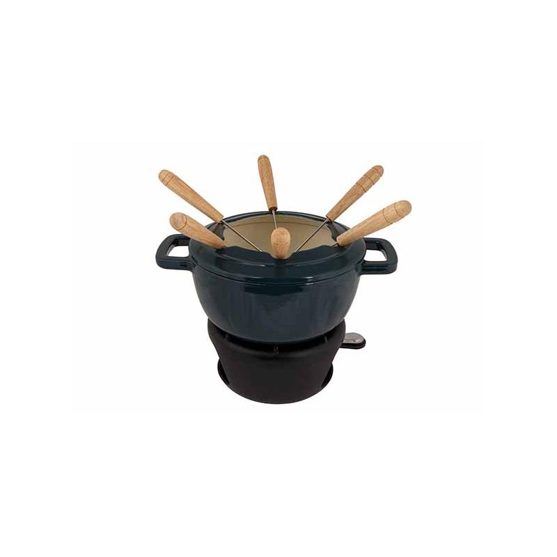 SET FONDUE 1,7L D18CM FONTE (6 FOURCHETTES)