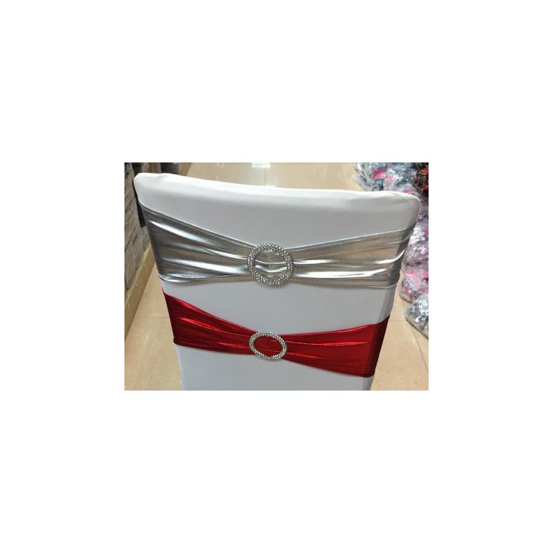 Noeud/Bandeau Brillant Rouge pour housse de chaise
