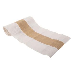 Toile de Jute Blanche et Centre Jute Naturelle 30 cm x 3 m
