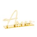 Deco Amour en Plexi Or 9.5 x 19.5 cm Sur Socle