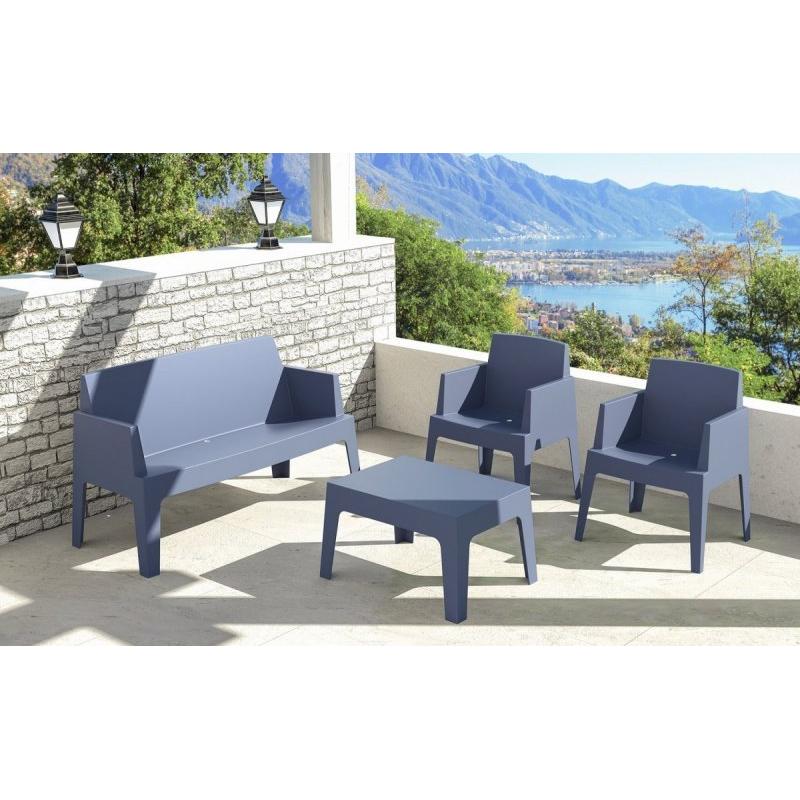 Sofa Canapé 2 places Empilable Noir